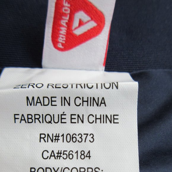 Zero Restriction Golf Vest Z625 Primaloft Navy Men's Medium Signature Bank Logo - Picture 16 of 16